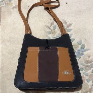 Stylish Black and Brown Shoulder Bag